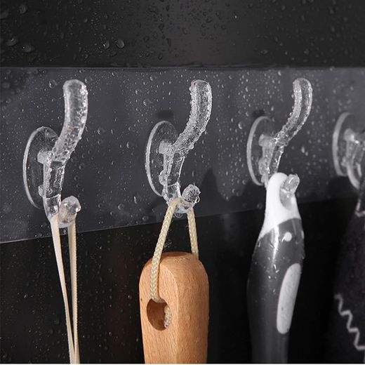 Generic Magic Hanging Hook With 6 Hooks, Clear Color, 1pc - image 2