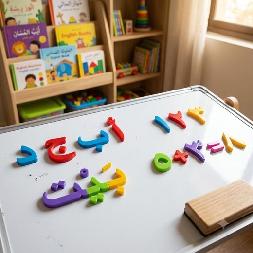 Generic Magnetic Arabic Letters and Numbers Educational Set for Kids - 28 Pieces - image 4
