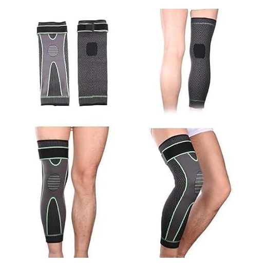 Generic Long Knee Brace, Non-Slip Knee Brace Compression Leg Brace with Elastic Fabric for Women and Men, Ideal for Running, Basketball, Football, Cycling, Joint Support, Reduce Stress - image 4