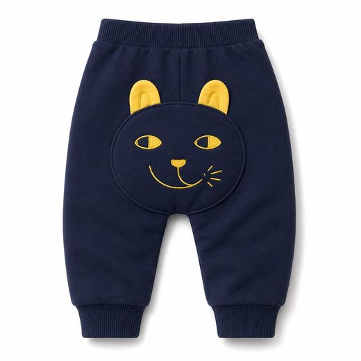Carters Baby Toddler French Terry Jogger Pants, Soft & Comfortable Kids Sweatpants with Elastic Waistband, Ribbed Cuffs and Cute Cartoon Back Applique