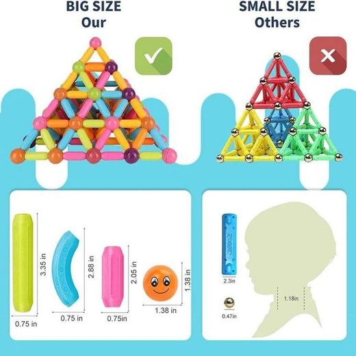 Generic Balls and Rods Set - 64 PCS Educational STEM Toy - image 2
