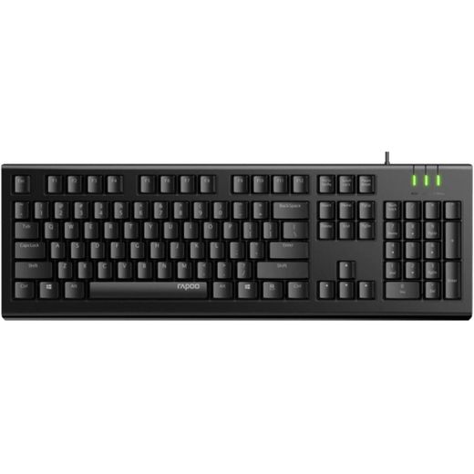 Rapoo NK1800 Wired USB Keyboard, Black