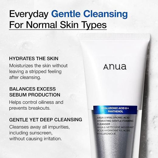 Anua Hyaluronic Acid 8 + Panthenol Foaming Cleanser 150ml - image 3