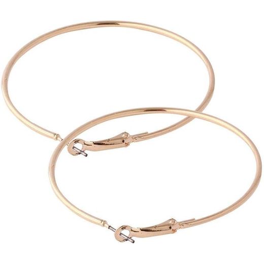 Generic Big Size 80mm Hoop Earrings for Women Gold Plated Classice Round Silver Gold Circle Women Jewelry Accessory Punk Accessories - image 2