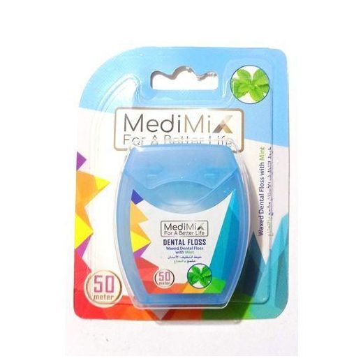 Medimix خيط الأسنان الشمعي من ميديمكس بنكهة النعناع - 2 قطعة - image 2