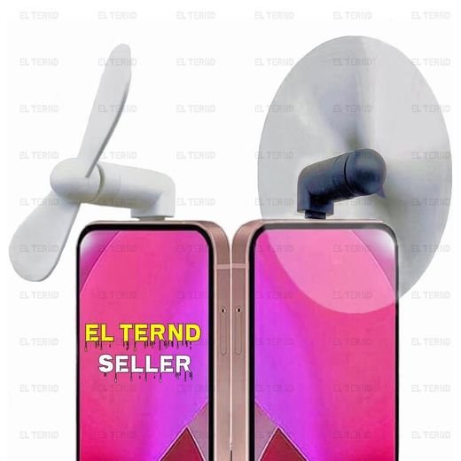 Generic Mini Fan Easy to Use for Smartphones - (with iPhone Port) Compatible with all iPhones and iPads by EL-TERND - image 2