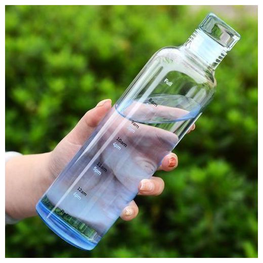 Generic 500ml Large Capacity Bottle With Time Stamp Scale For Drinks Water, Juice, Milk. - image 3