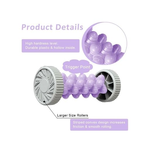 Generic Plantar Fasciitis Roller Foot Massager for Heel Spur Relief - Portable Hand Massager with Raised Pressure Points for Deep Relaxation and Circulation - Multicolor - image 2