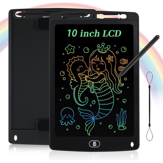 Generic 10 Inch Colorful LCD Writing Tablet for Children and Adults Suitable for Portable LCD Writing Tablet Magic Drawing Large Gifts for 3 4 5 6 7 Years Boys Girls (Assorted)