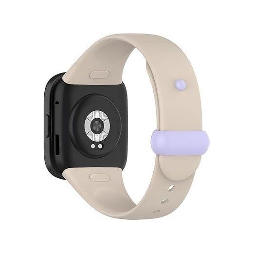 Generic X-Tech Watch Band for Xiaomi Mi Watch 3/Redmi Watch 3, with a silicone wristband buckle and clasp for Xiaomi Redmi 3/Redmi Watch Live 3 - beige