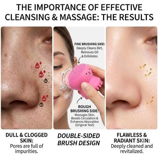 Plan A Mini Octopus Silicone Facial Cleansing Brush, Helps Clean Skin, Remove Dirt, Makeup Residue, Surface Oil, Smooth Surface, Suitable for Daily Use and Skin Care. - image 4
