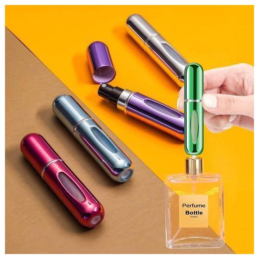 Generic 4-Pcs Mini Portable Perfume Spray Bottle Refillable - 5ml - image 2