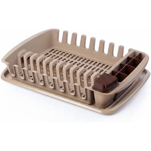 Generic Plastic Dish Drainer with Tray, 12 Plates, BPA Free, Black, 49 x 38 x 11 cm (Random Color) 5 Colors - image 4