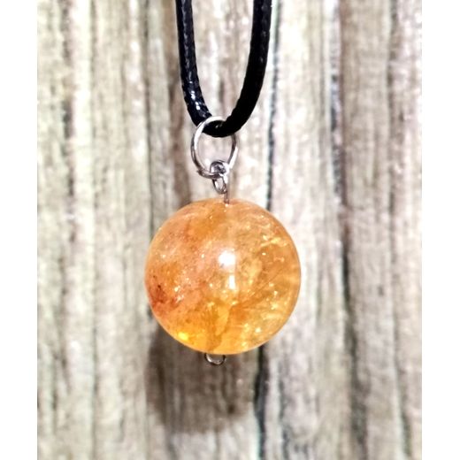 Sherif Gemstones Amazing Elegant Unisex Natural Golden Citrine Pendant Necklace