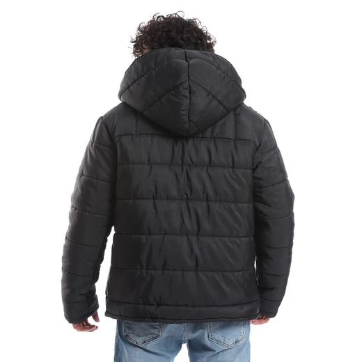 SQAP Waterproof Zipper Full Sleeves Jacket - Black - image 3