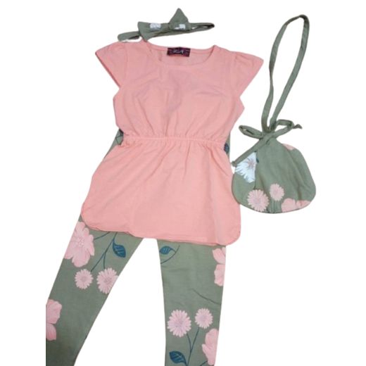 Generic ' Set Of Cashmere T-shirt And Olive Trousers - image 2