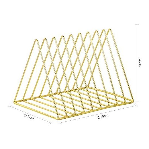 Generic Desktop Magazine Storage Rack, 9 Slot Metal Book Holder Document File Folder Stand - image 3