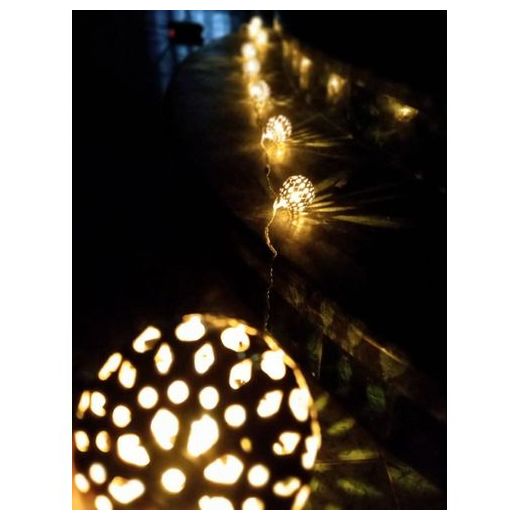 Generic String Lights Metal Ball LED Lighting - Gold - image 3