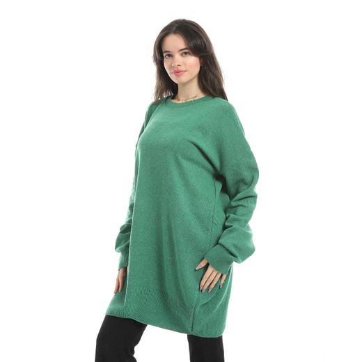 Andora Knitted Slip On Pullover - Light Green - image 2
