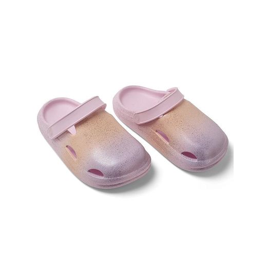 CUBS Glittery Peach & Lilac Clogs For Kids.