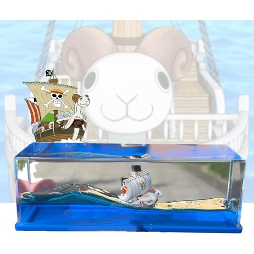 Generic Pirate Ship Fluid Drift Bottle,unsinkable Boat in A Box Cruise Ship Fluid Drift Bottle Going Merry - Thousand Sunny Ship Decoration of OrnamentsGoing Merry