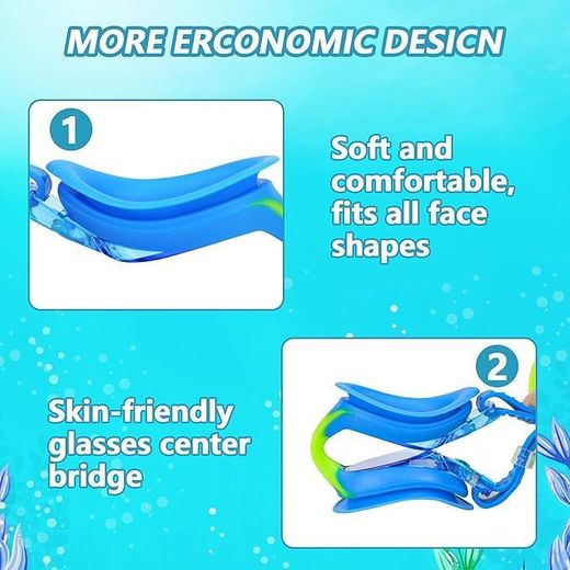 Generic Kids Swimming Goggles Kids 6-14 Anti Fog Swim Goggles No Leaking Girls Swimming Goggles UV Protection Childrens Goggle Swim Glasses - image 4