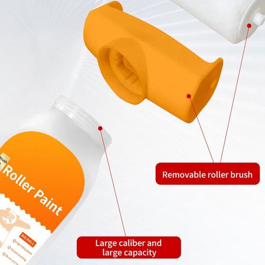 Generic Wall Repair Roller Brush, 500g Wall Repair Roller Paint, Wall Mending Agent with Roller, Quick Dry Small Wall Repair Paste Roller for Kitchen, Bedroom, Living Room. - image 4