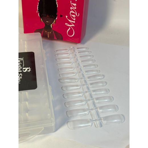 Generic Soft Gel Tips 240 Pcs – 10 sheet, 24 Clear Nail Tips Per sheet
