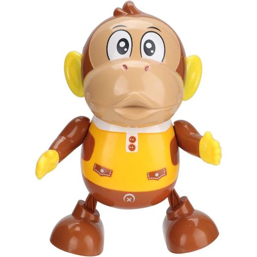Shatoora Fun Dancing and Swinging Cartoon Monkey Toy with Lights and Music, Battery Operated, Ideal for Birthday and Holiday Gifts