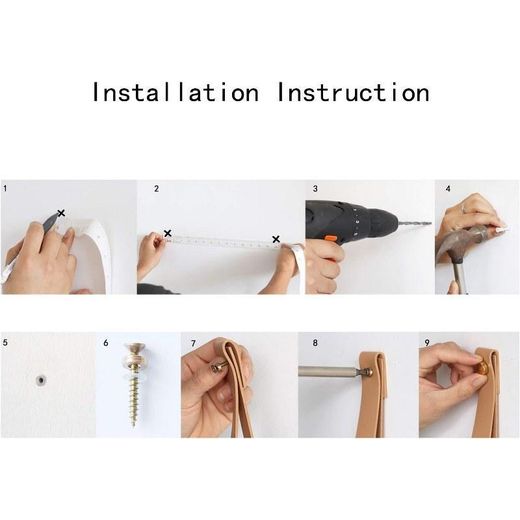 Home Gallery PU Gray Leather Strap Wall Floating Shelf 80*20 Black - image 2