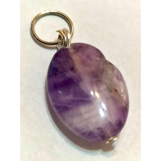 Sherif Gemstones Natural healing chakra Stone Pendant Necklace Genuine Amethyst gemstone oval shape - image 2