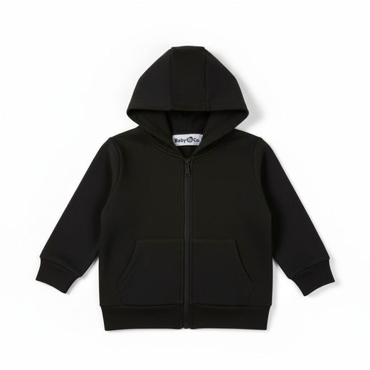 Baby Co. Black Zip up Hoodie Sports Jacket for Boys & Girls - image 4