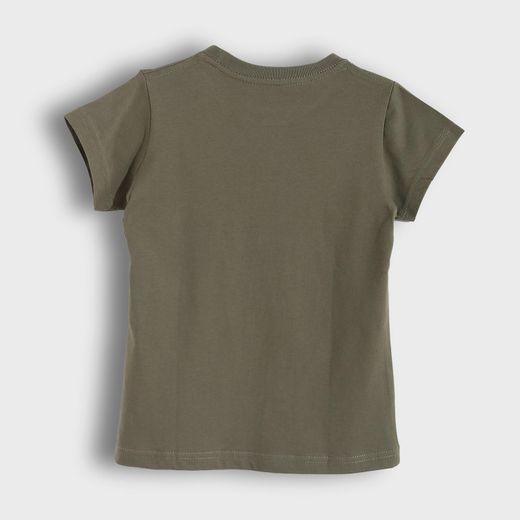 Ted Marchel "Queen Of Hearts" Printed Half Sleeves T-Shirt - Olive - image 4