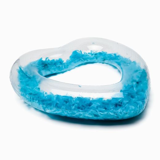 Generic Heart Shaped Feather Inflatable Swimming Float - 78cm - Light Blue - image 2