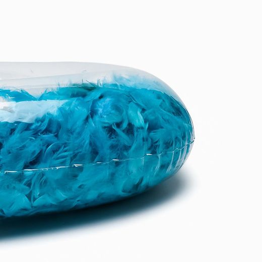 Generic Heart Shaped Feather Inflatable Swimming Float - 78cm - Light Blue - image 3