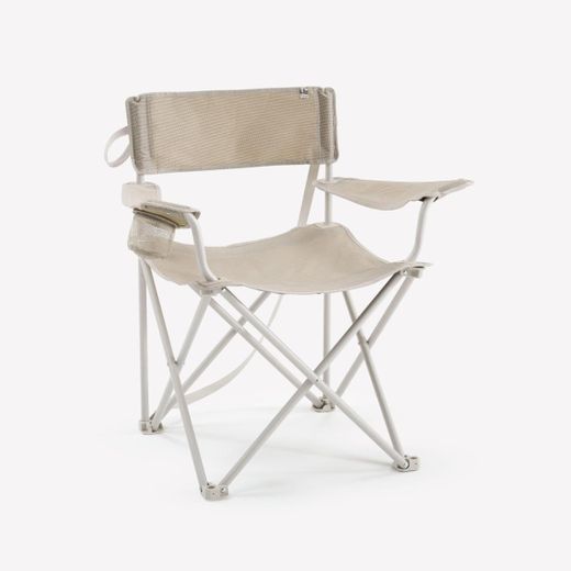 Decathlon Wide, comfortable folding camping chair, with armrests