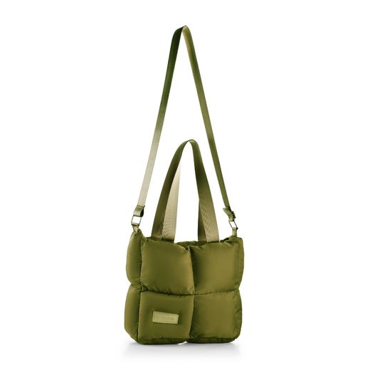 B.S COLLECTION Large Capacity Waterproof Soft Quilted Shoulder Bag For Women - Olive - image 3