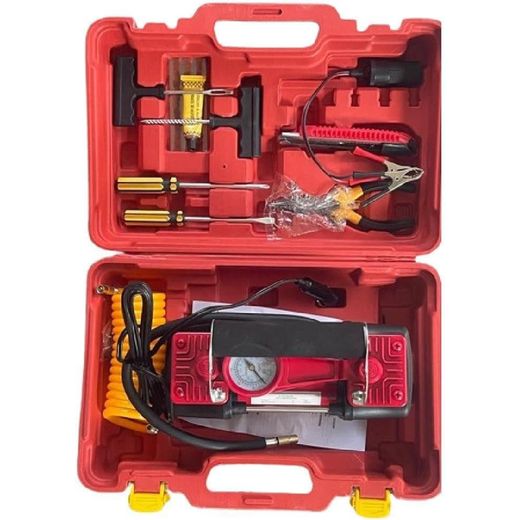 Generic Electric Tire Compressor 2 Piston with Emergency Kit Bag Fit for All Cars