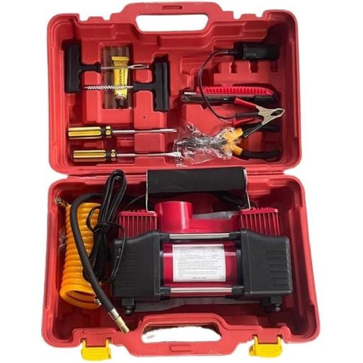 Generic Electric Tire Compressor 2 Piston with Emergency Kit Bag Fit for All Cars - image 4