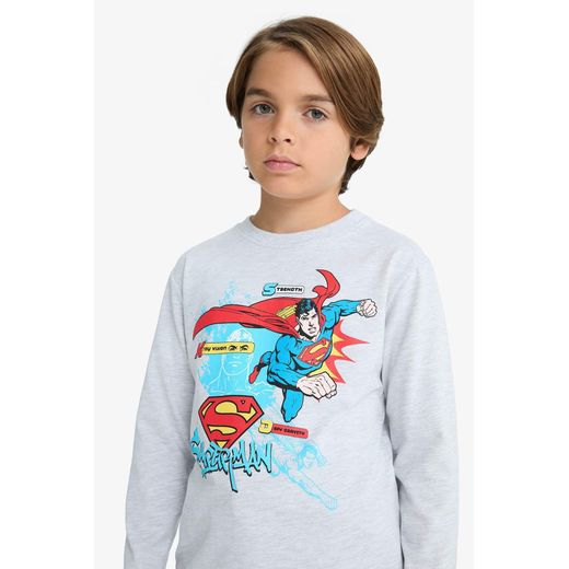 Defacto Boy Superman Crew Neck Long Sleeve T-Shirt - image 4