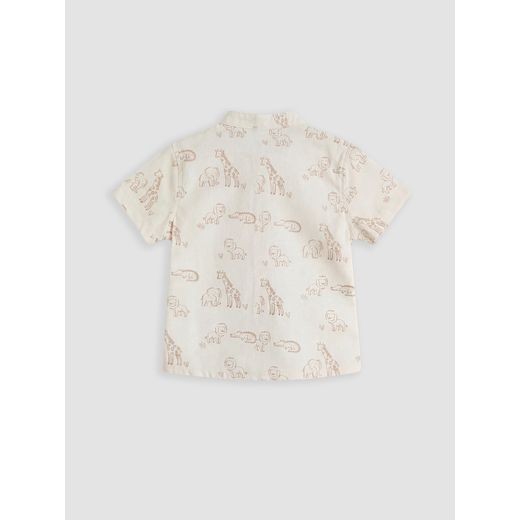 LC Waikiki Animal Patterned Baby Boy's Shirt And Shorts Set - image 4