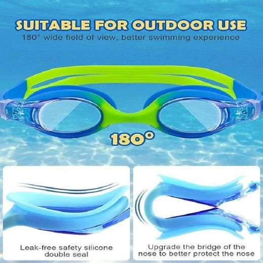 Generic Kids Swimming Goggles For 6-14 Kids - Goggles Anti Fog Swim Goggles UV Resist No Leaking Childrens Swimming Goggles for Boys Girls Swim Glasses - image 3