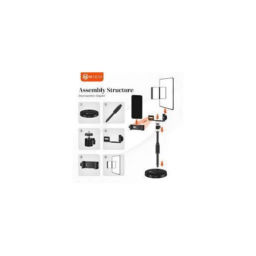 Generic Mixio S100 Magic Mirror Stand Live Streaming / Kaca Berdiri / Cermin untuk Live dengan Kamera Belakang & Untuk Video pakai Kamera Belakang - image 3