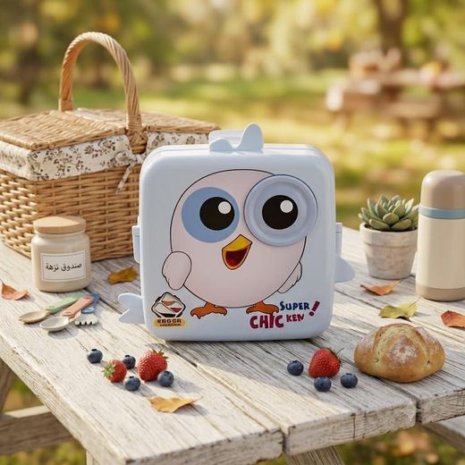 Generic Healthy and safe lunchbox for your child. Made of high-quality materials, the size is very practical for children. It's airtight, securely closed, and very easy to use. The product includes a fork inside.