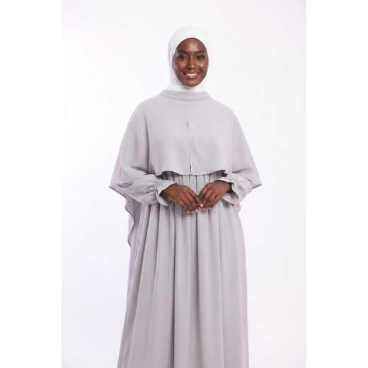 Generic فستان فضفاض بحرملة منفصلة وأكمام طويلة للنساء - image 3
