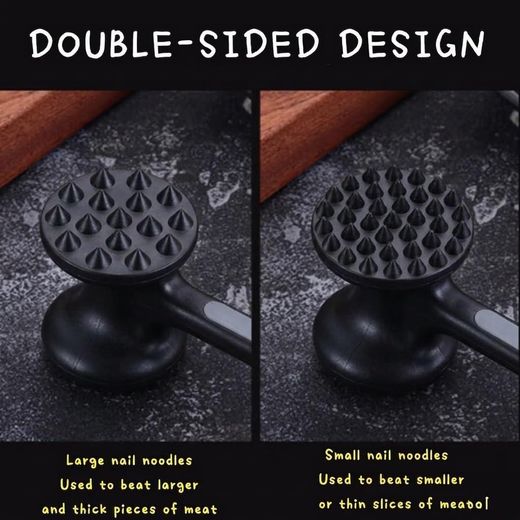 Generic Double Head Stainless Steel Meat Tenderizer Hammer – Professional Steak and Chicken Meat Mallet Tool - image 3