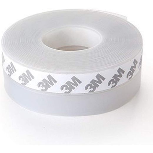 Generic Draft Excluder for Doors Tape Self Adhesive Weather Stripping Transparent Silicone Door Bottom Seal Strip Tape for Doors Windproof Dustproof Soundproof Prevents noise, insects and air in winter 5m