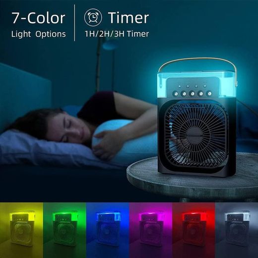 Generic Mist Air Cooler And Fan - 7 Lighting Colors, 3 Speeds - image 3