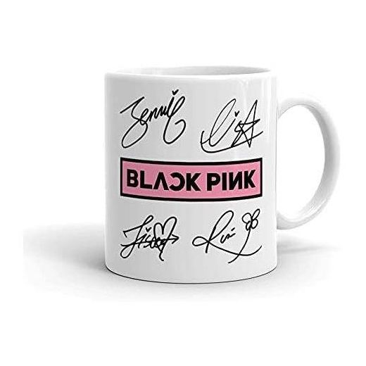 Black Pink Logo And Signatures Imported Mug Cup