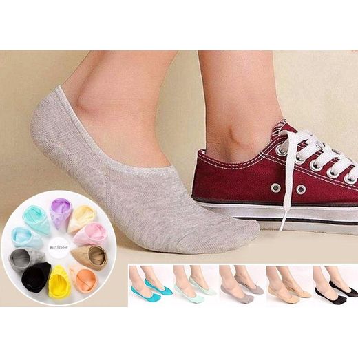 Generic Thin Socks Silk Invisible Silicone Magic Multicolor 2pair - image 3